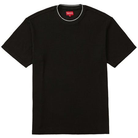 Supreme Stripe Rib Waffle Top- Black