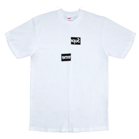 Supreme Comme des Garcons SHIRT Split Box Logo Tee- White