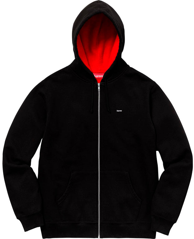 Supreme Contrast Zip Up Hooded Sweatshirt- Black