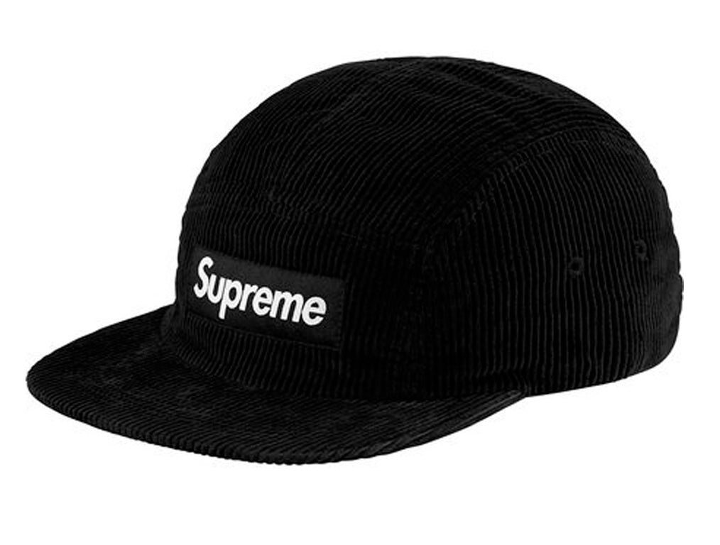 Supreme Corduroy Camp Cap- Black