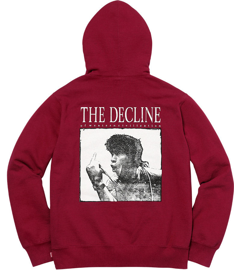 Supreme Decline Hoodie- Cardinal