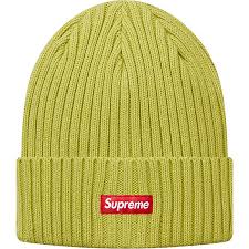 Supreme Overdyed Ribbed Beanie- Acid Green