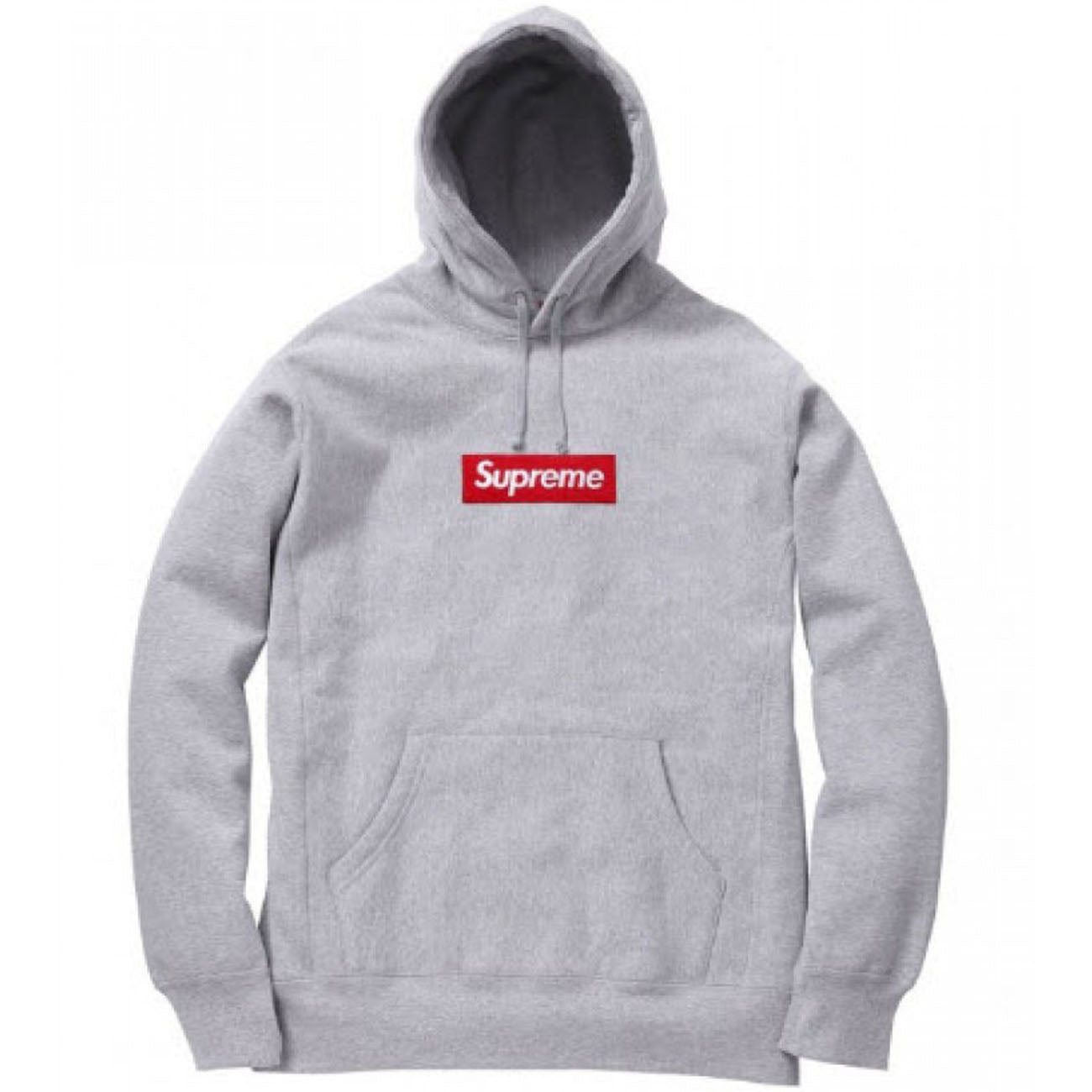 Supreme Box Logo Hoodie- Grey/Red