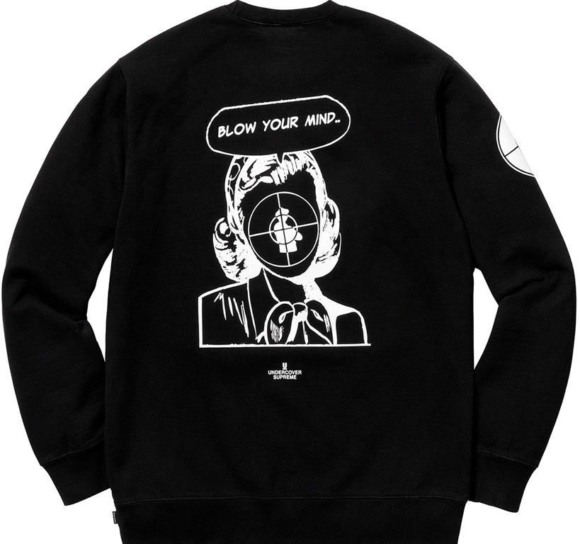 Supreme UNDERCOVER/Public Enemy Crewneck Sweatshirt- Black