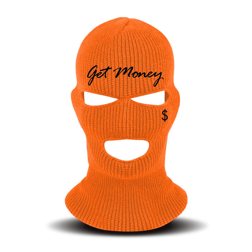 Orange Get Money Ski Mask - CLR