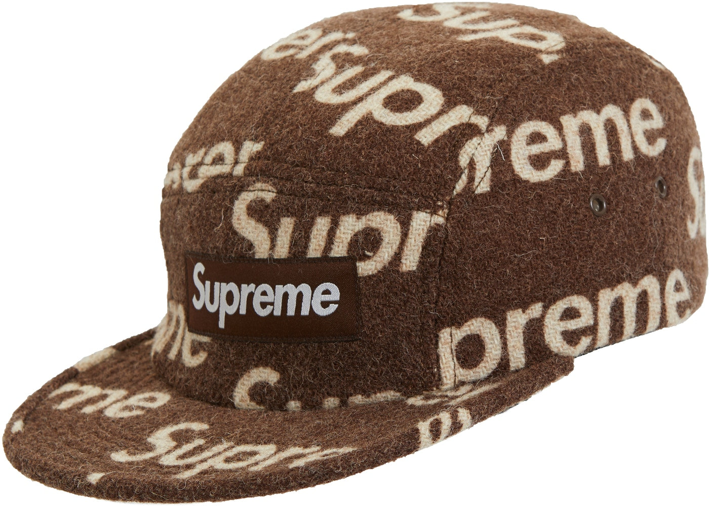 Supreme Harris Tweed Camp Cap- Brown