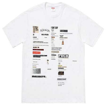 Supreme Cutouts Tee- White