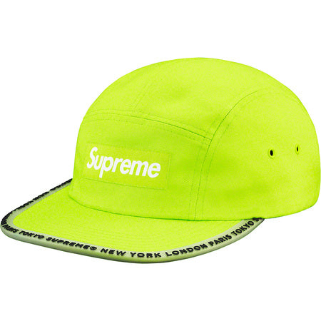 Supreme Worldwide Visor Tape Camp Cap- Lime