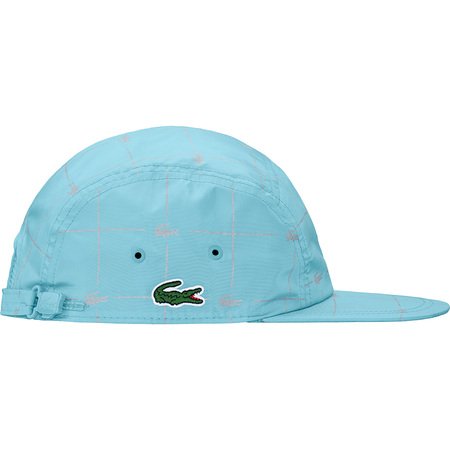 Supreme/LACOSTE Reflective Grid Nylon Camp Cap- Blue