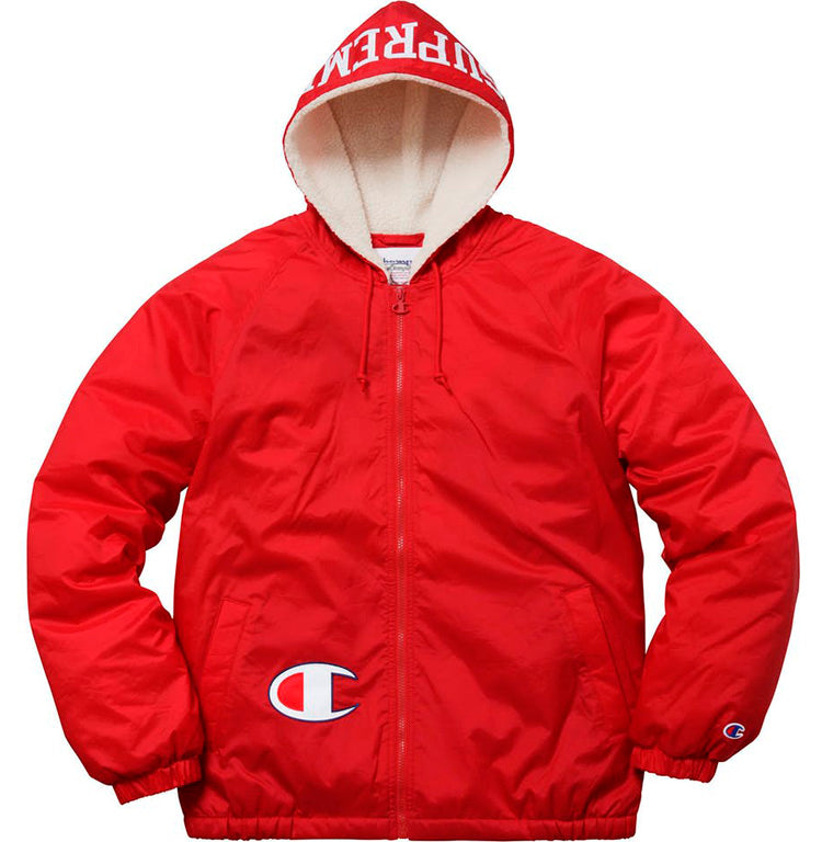 Supreme Champion Sherpa Lined Jacket- Red – Streetwear
