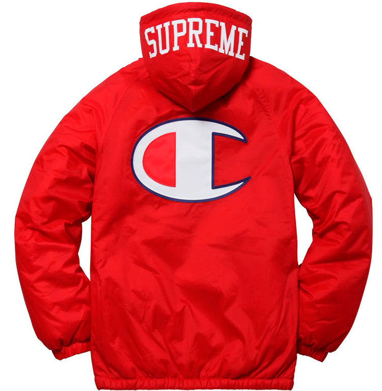 Supreme Champion Sherpa Lined Hooded Jacket- Red