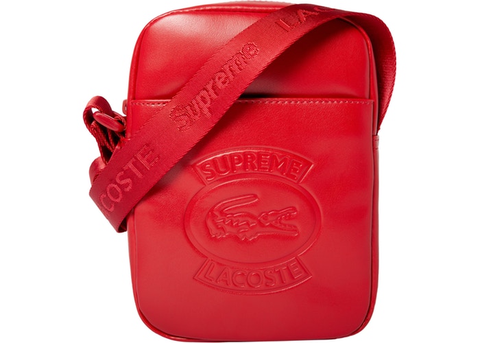 Supreme LACOSTE Shoulder Bag- Red