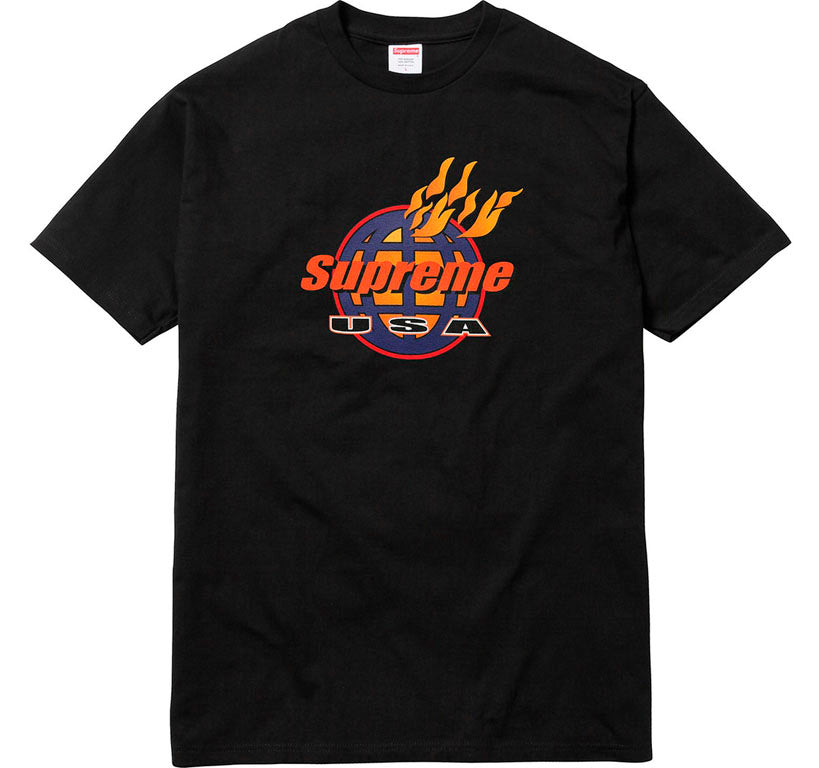 Supreme Fire Tee- Black