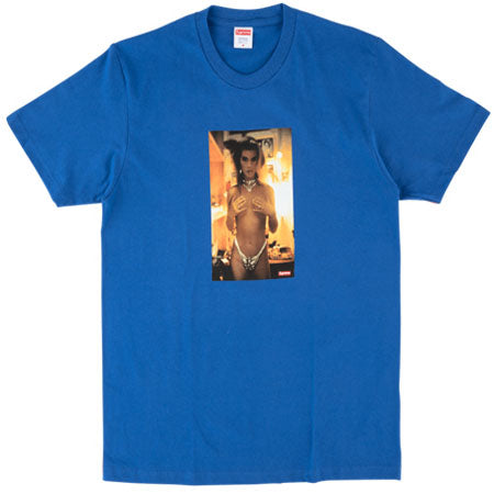 Supreme Nan Goldin Kim In Rhinestones Tee- Royal