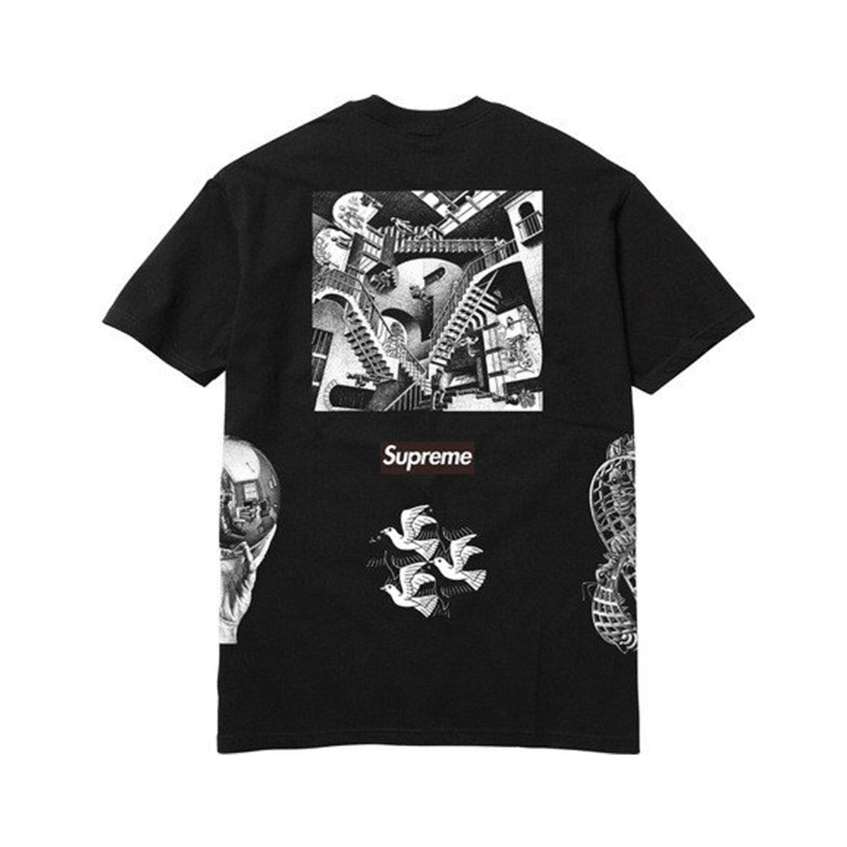 Supreme MC Escher Collage Tee Black