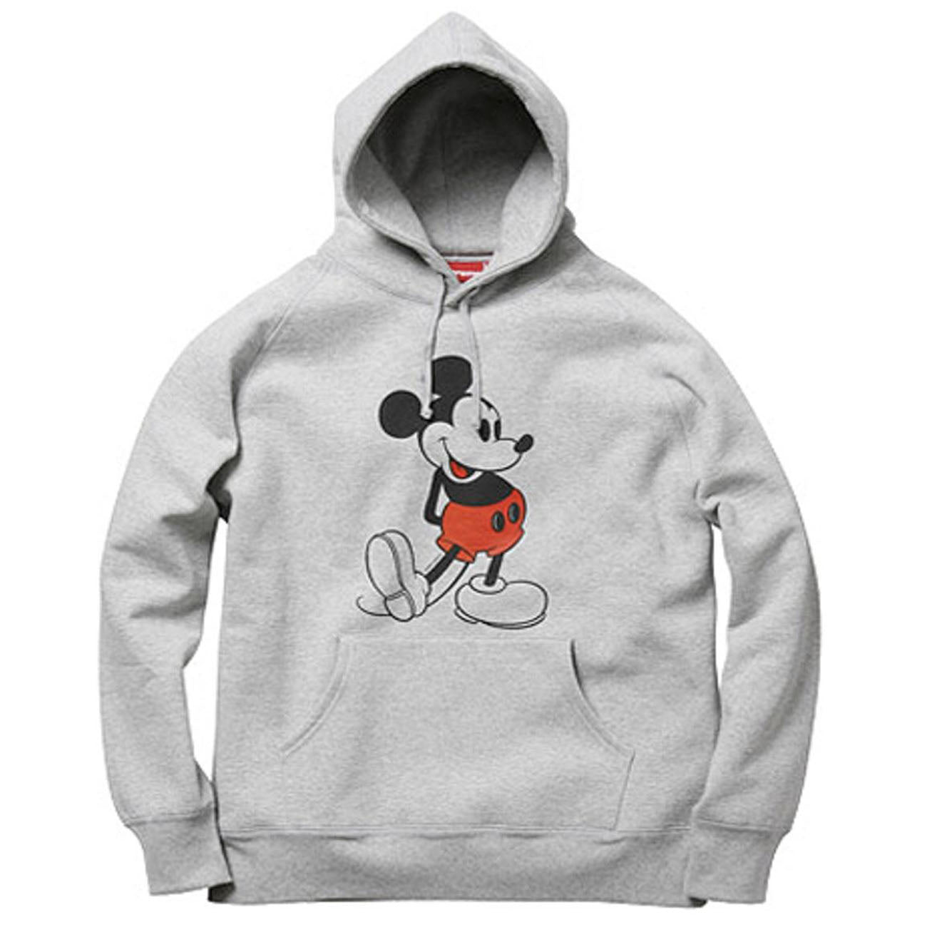 Supreme Mickey Mouse Hoodie- Grey