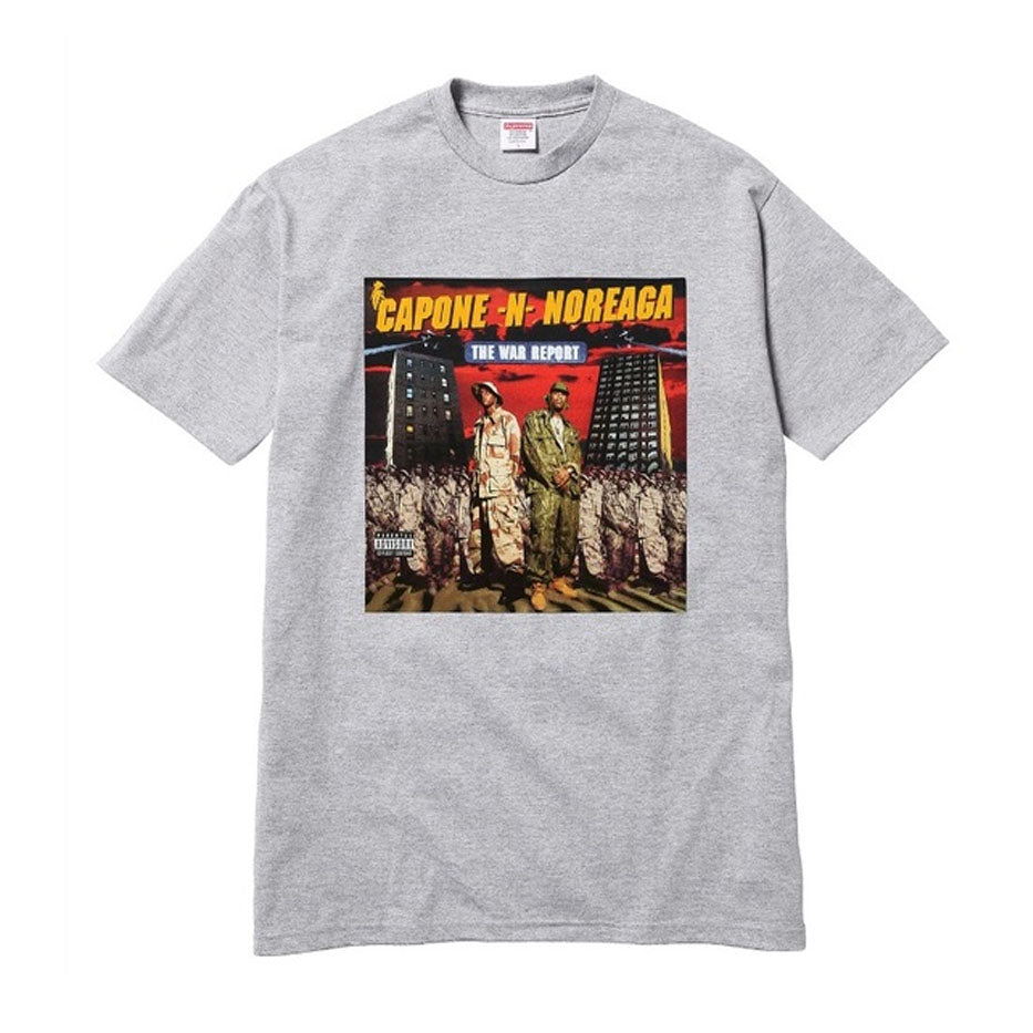 Supreme Capone & Noreaga Tee -Heather Grey