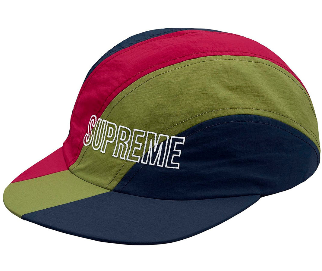Supreme Diagonal Stripe Nylon Hat- Navy
