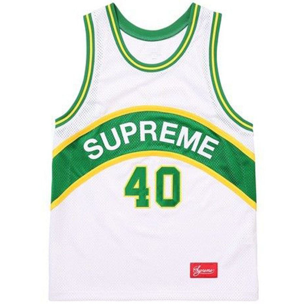 Supreme Curve Basketball Jersey White/Green