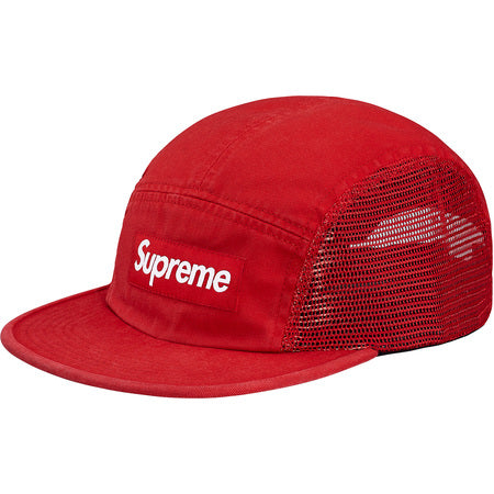 Supreme Mesh  Side Panel Camp Cap- Red