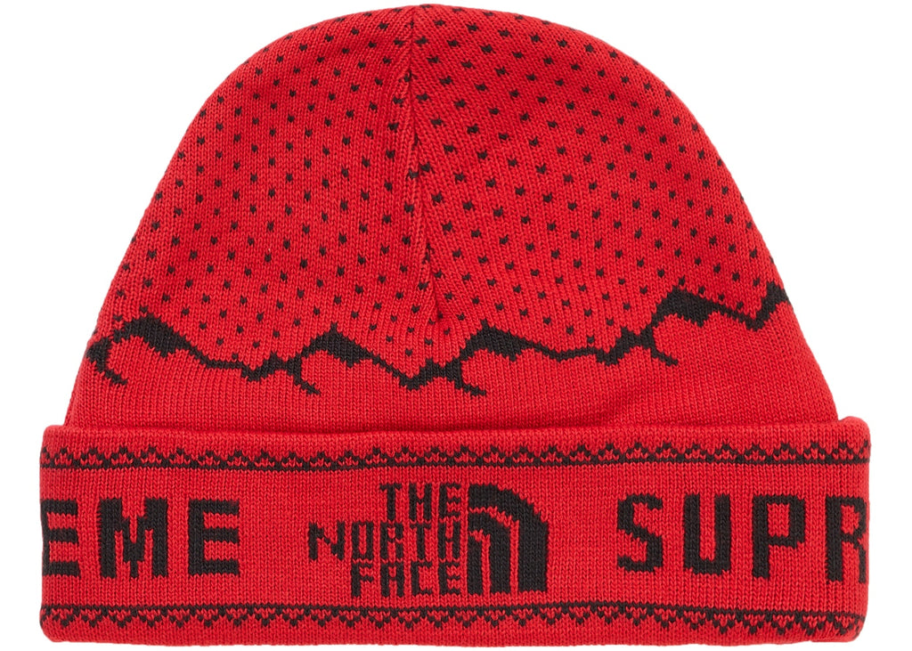 Supreme The North Face Fold Beanie- Red
