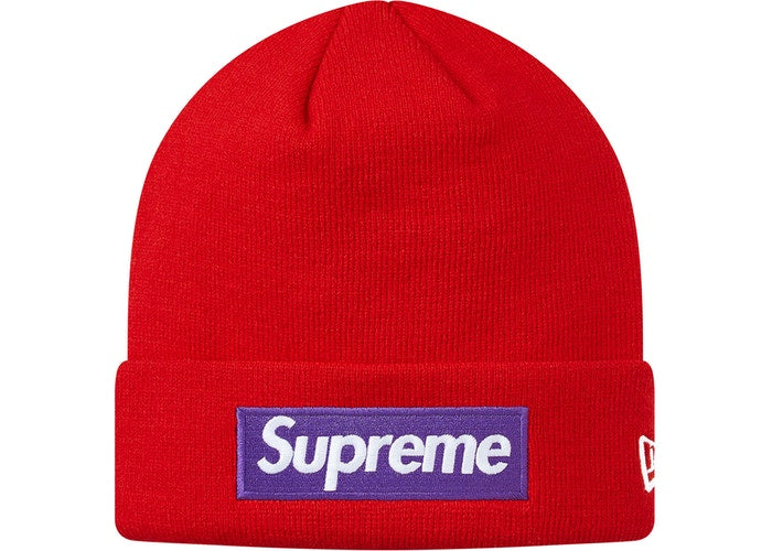 Supreme New Era Box Logo Beanie (FW17)- Red