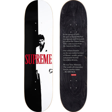 Supreme Scarface Split Skateboard