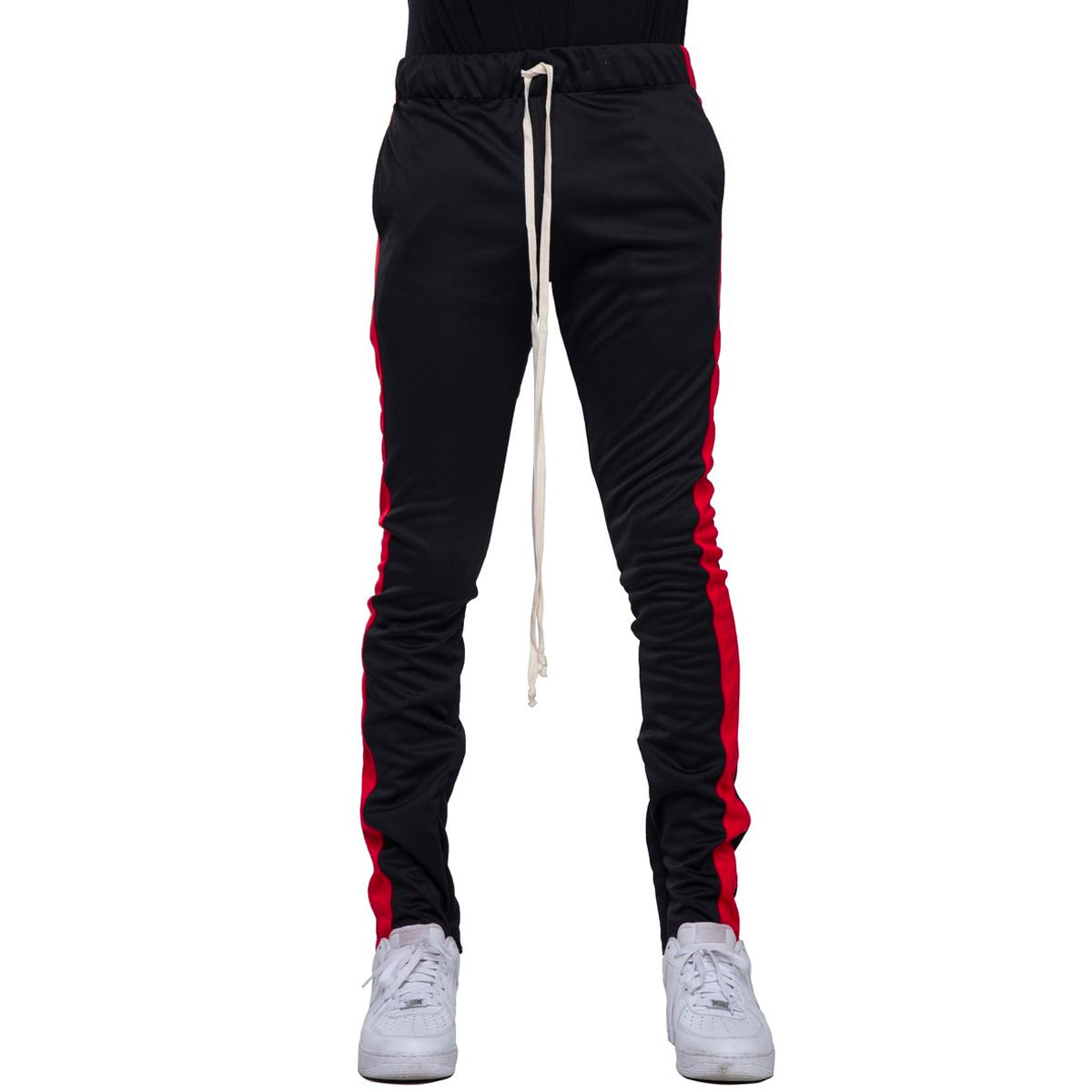 Slim Track Pants - Black / Red