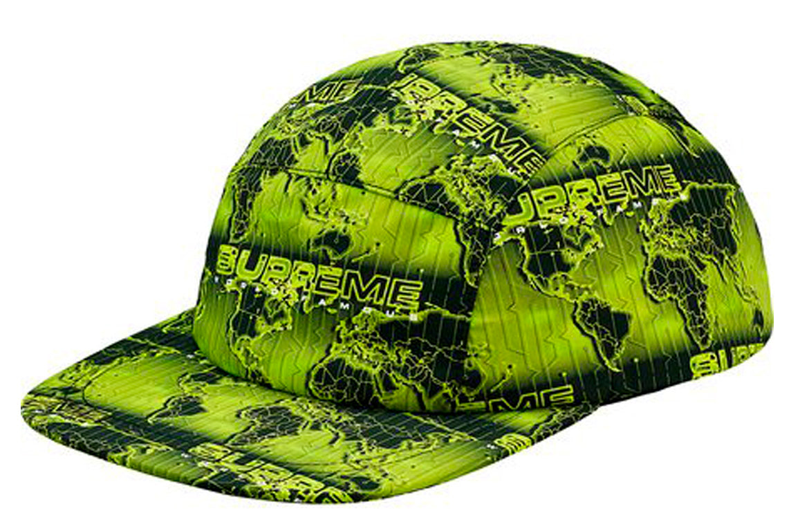 Supreme World Famous Taped Seam Camp Cap- Acid Green