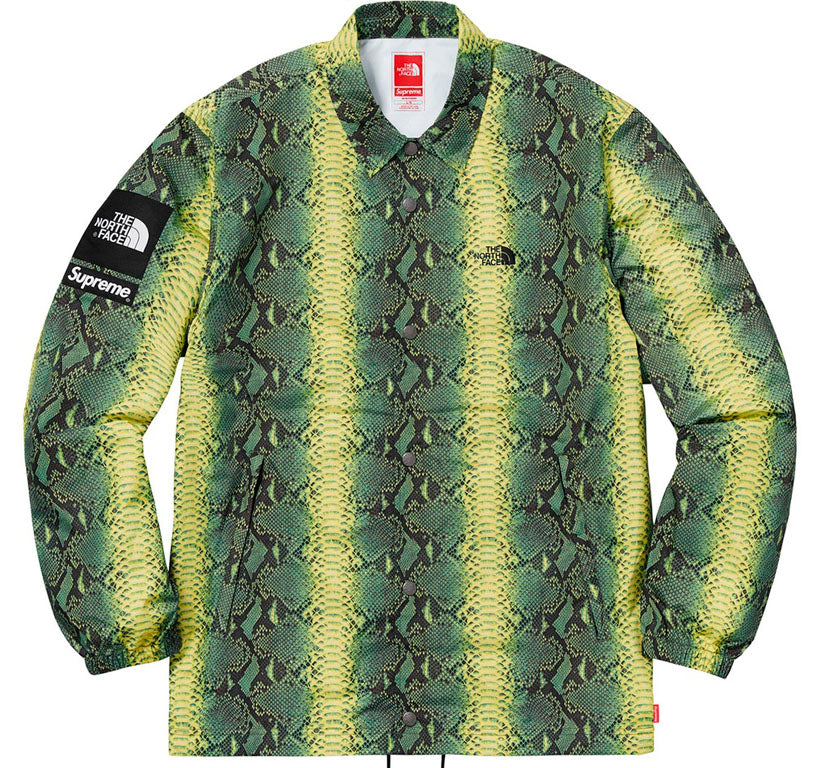 Supreme The North Face Snakeskin Taped Seam Coaches Jacket- Green