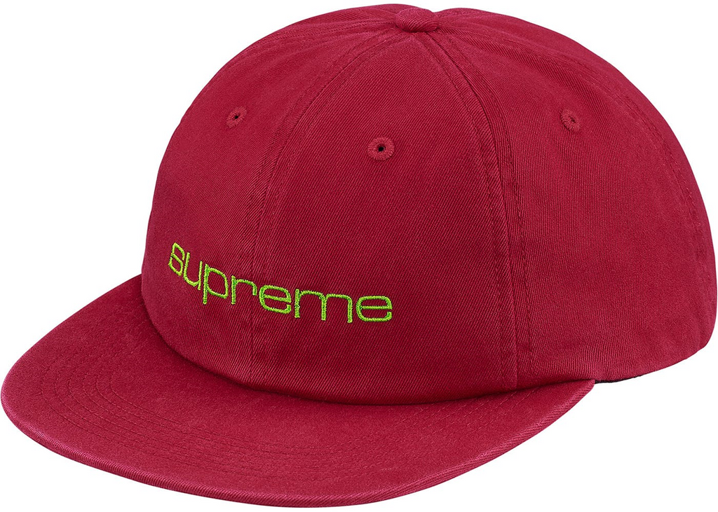 Supreme Compact Logo 6-Panel Hat - Red