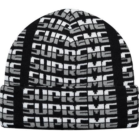 Supreme Repeat Beanie- Black