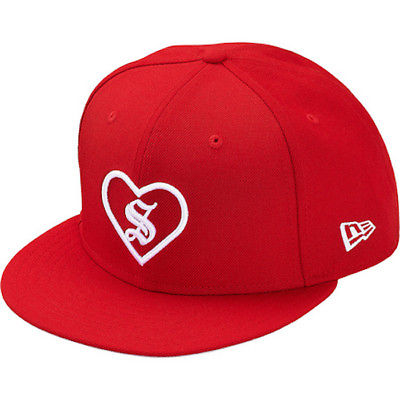 Supreme Red Heart New Era Hat