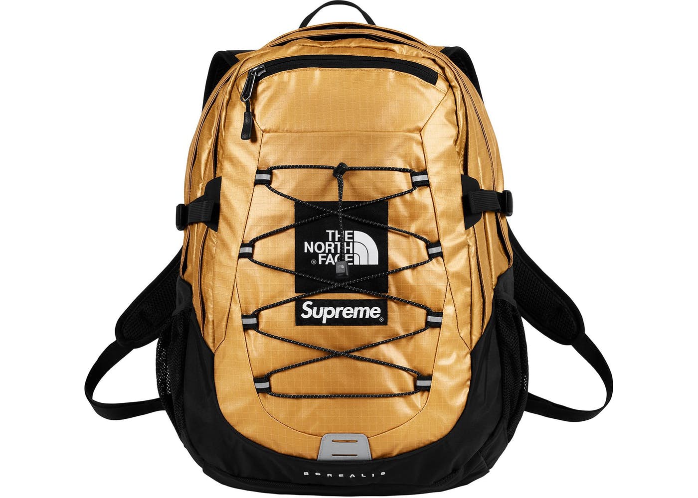 Supreme The North Face Metallic Borealis Backpack- Gold