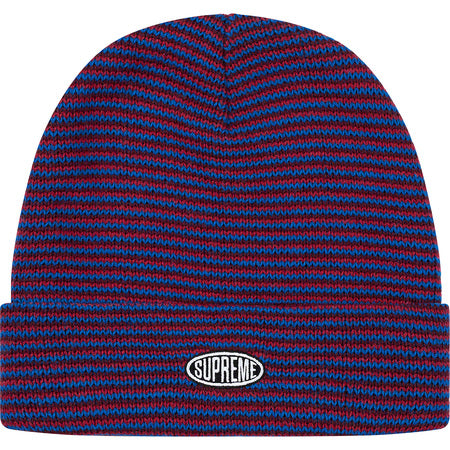 Supreme Zig Zag Stripe Beanie (FW19)- Burgundy