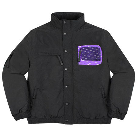 FTP Mesh Pocket Puffer Jacket- Black
