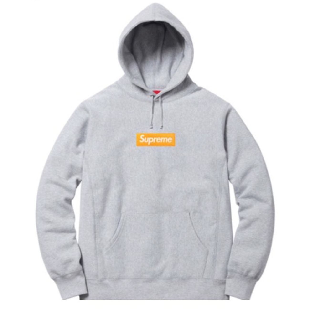 Supreme Box Logo Hoodie- Grey/Orange